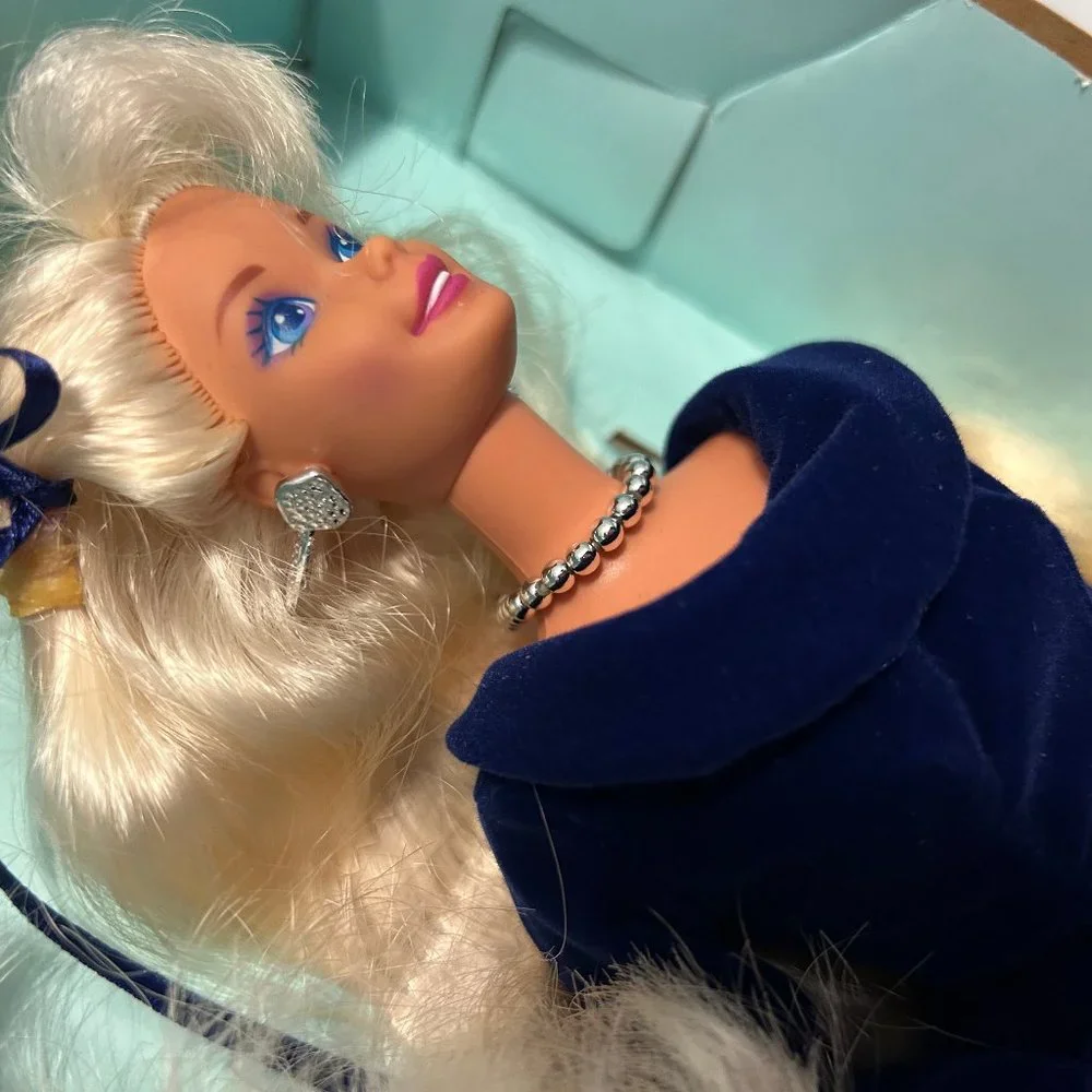 1995 Avon Winter Velvet Barbie Doll Collectible Holiday Vintage